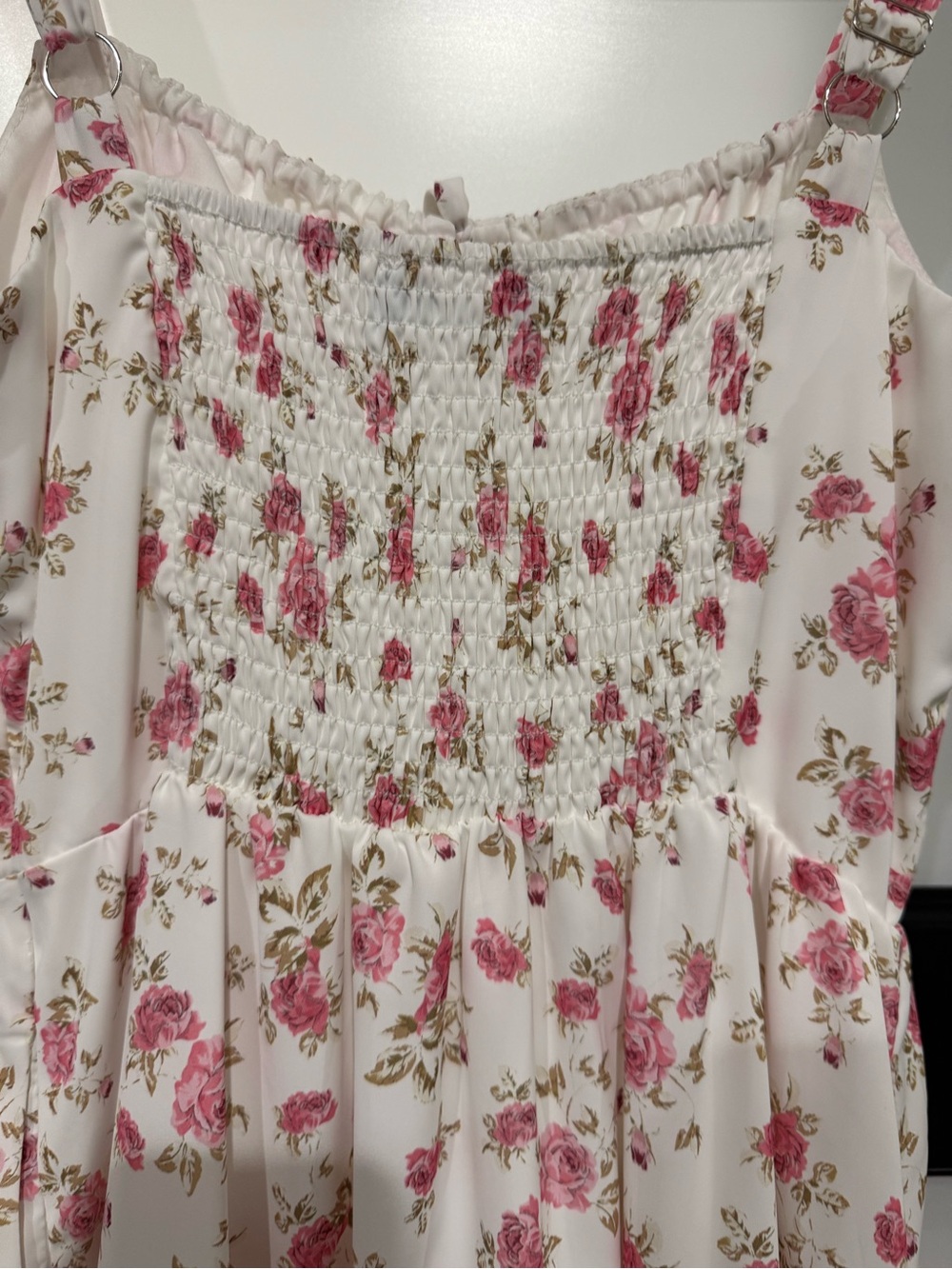 Scarlet Darkness Pink Floral Milkmaid Midi Dress Size Medium NWOT - Picture 7 of 10